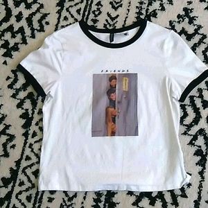 A white friends crop top